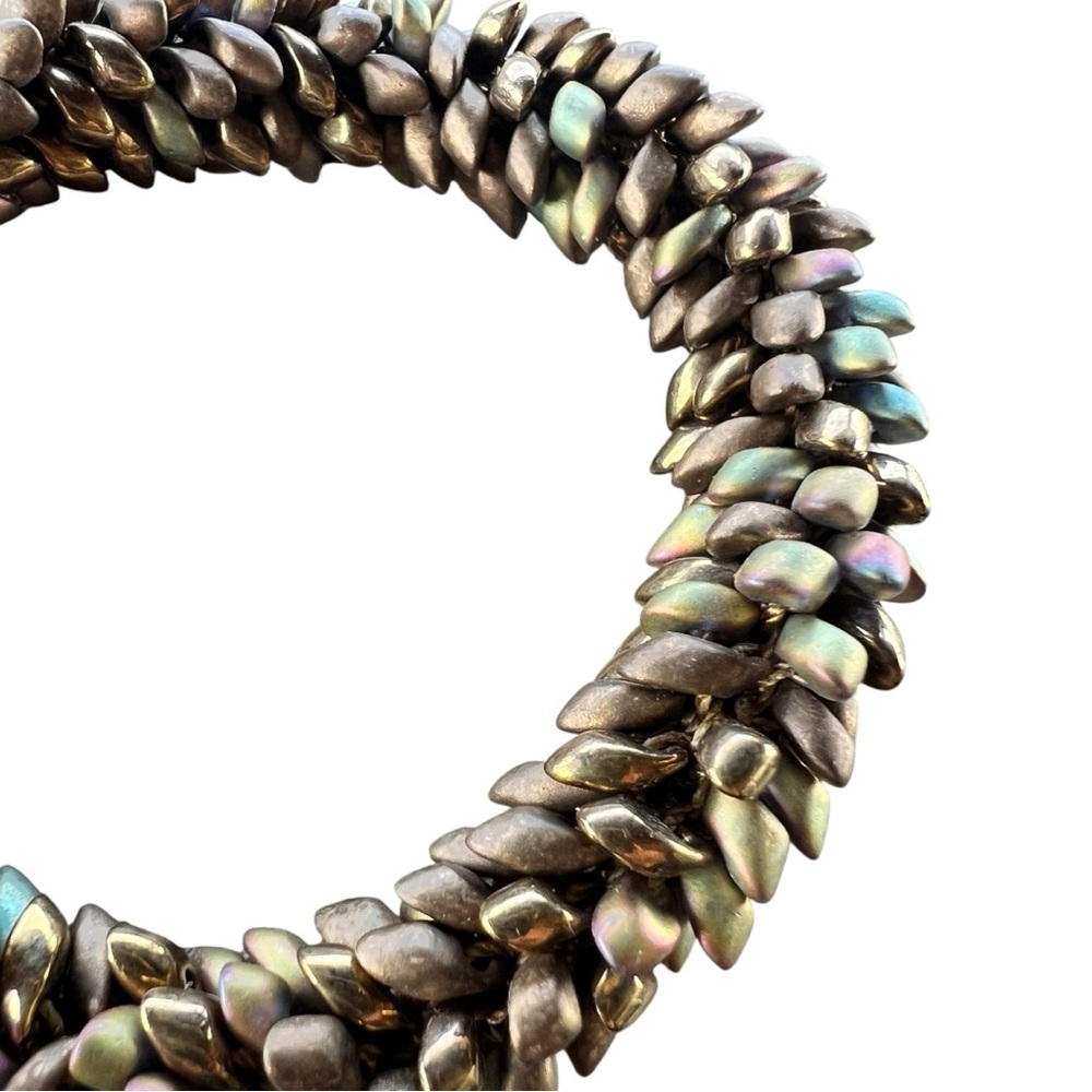 Elegant Multicolor Beaded Elastic Bracelet Medium/Large